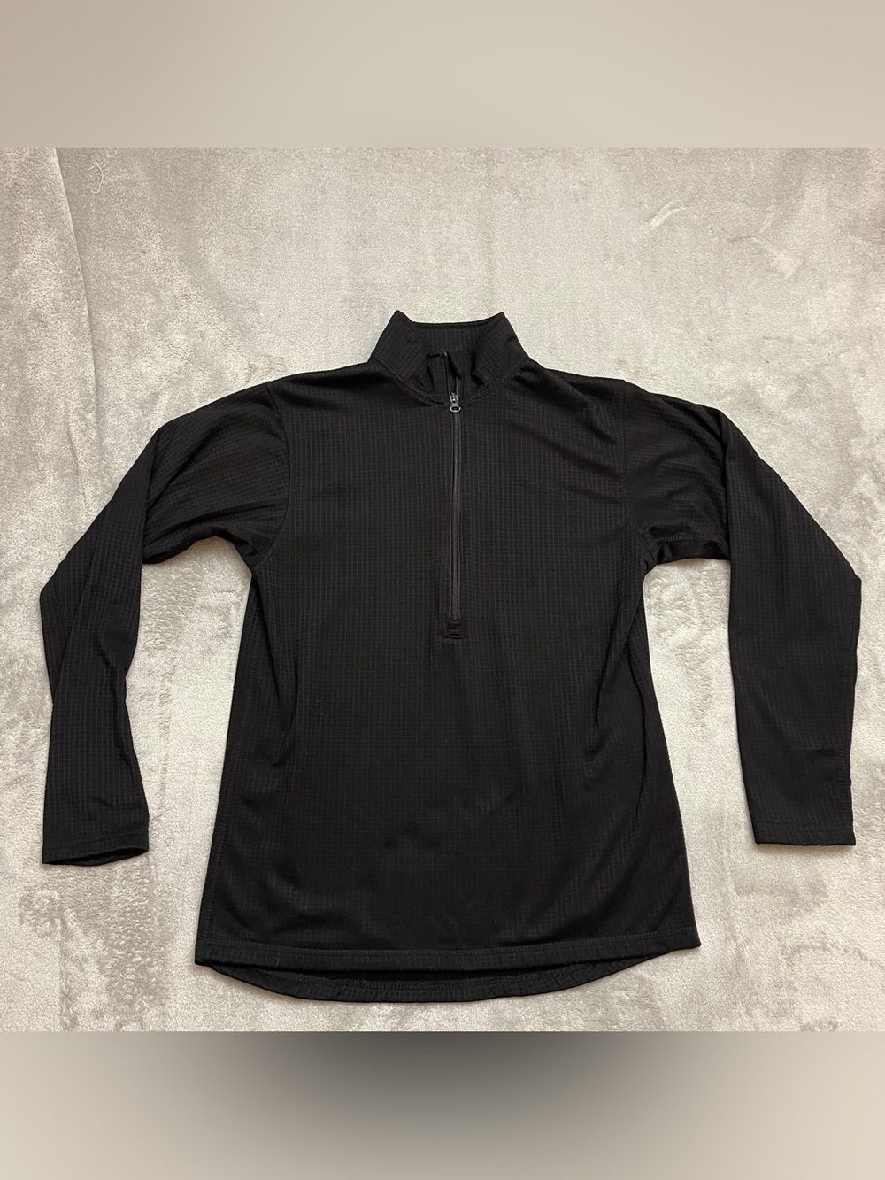 Condor Base Layer II Thermal Fleece Sweater Men Large Black 1/2 Zip Waffle Knit